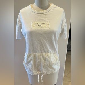 Dorgan white t-shirt with front pocket sz M ( in men) unisex
